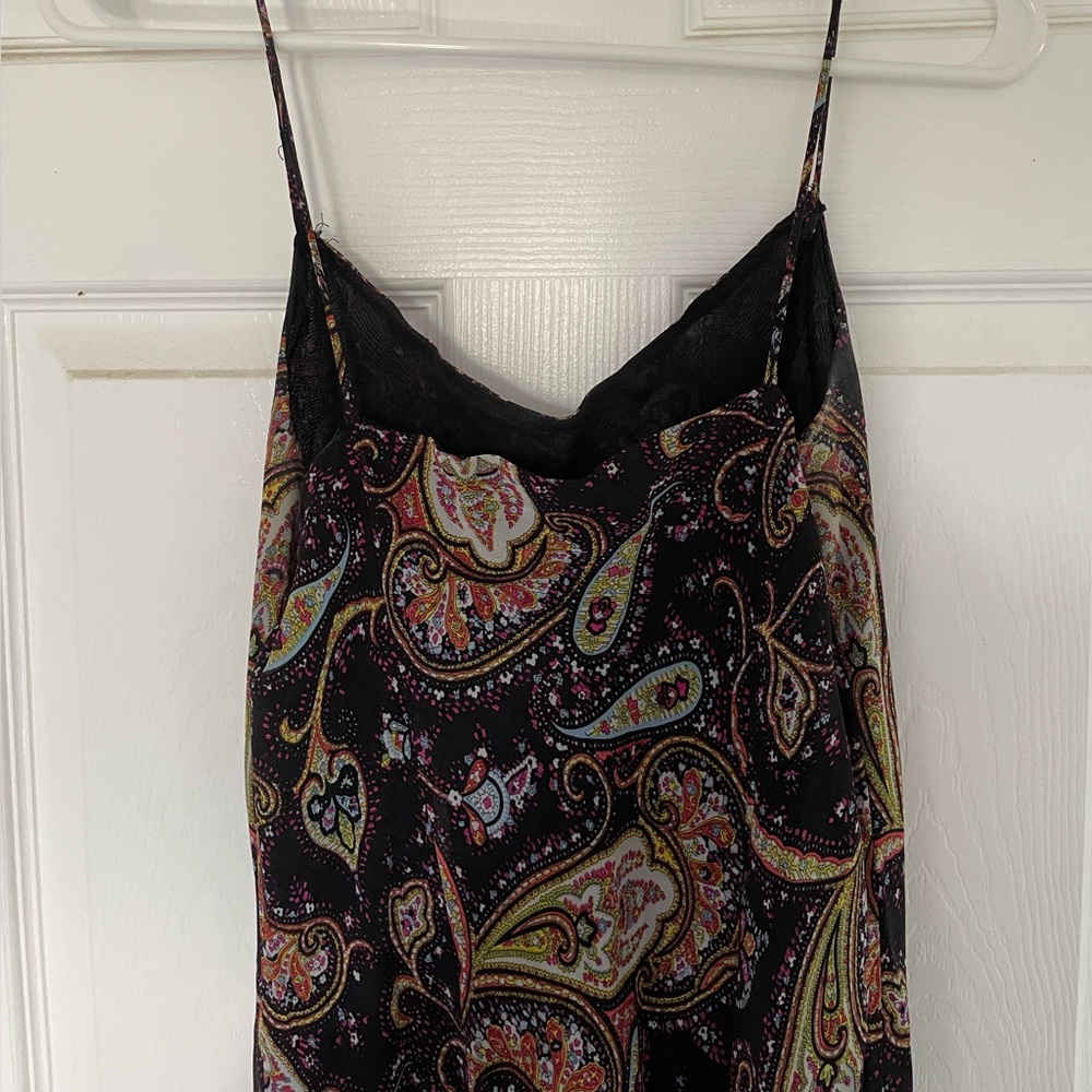 Tessuto VINTAGE 90s Paisley Silk Tank Maxi Dress - Picture 2 of 2